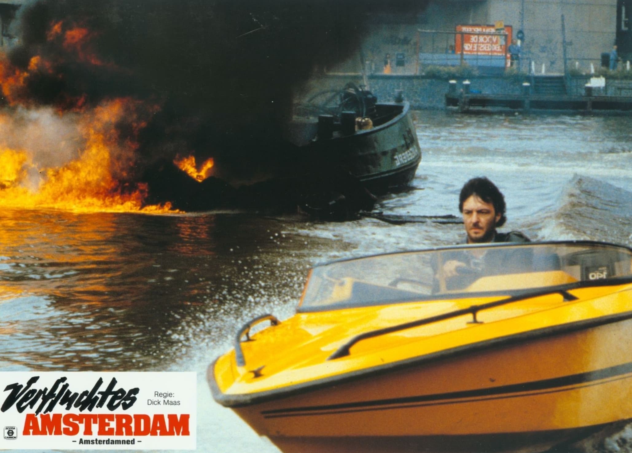 “It's a little obscure (and about as silly as the name implies) but ‘Amsterdamned’ has an incredible speedboat chase thru the titular city's canals that nearly broke the leading man's spine (and injured him badly enough that shooting was shut down for three weeks).”